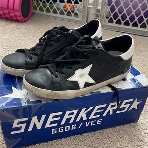 Golden Goose Black and White Sneakers